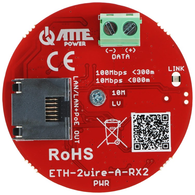 ZESTAW KONWERTERÓW UTP / 2-WIRE DO TRANSMISJI LAN+POE ETH-2WIRE-A-SET2 KOMPLET 2 SZT ATTE-1764834