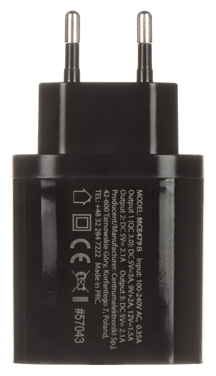ŁADOWARKA SIECIOWA USB MCE-479B MACLEAN ENERGY-1568778