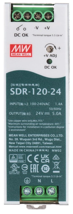 ZASILACZ IMPULSOWY SDR-120-24 MEAN WELL-1663342