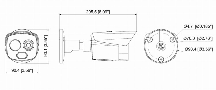 HYBRYDOWA KAMERA TERMOWIZYJNA IP TPC-BF1241-B10F12-DW-S8 10mm - 960p, 12mm - 4Mpx DAHUA-1873095