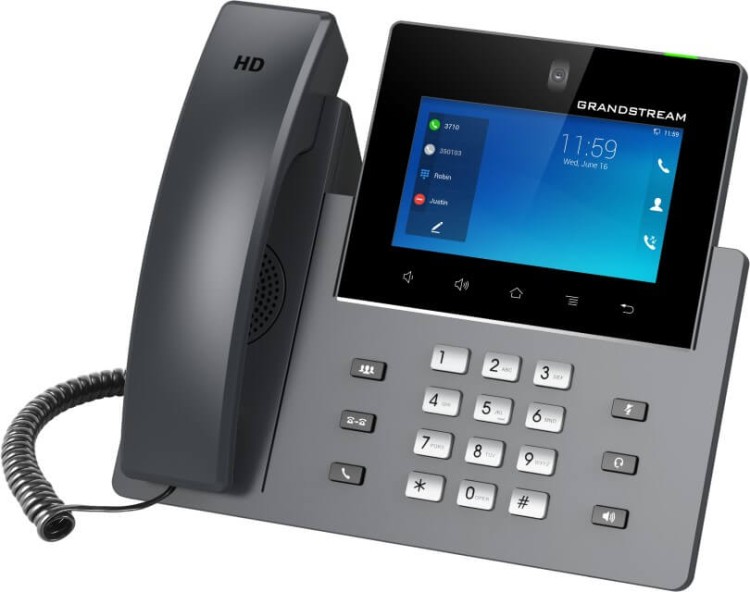 GXV3450 Wideotelefon IP-16 kont SIP-POE-porty GB-LCD 5 cali - Grandstream - widok z boku.jpg