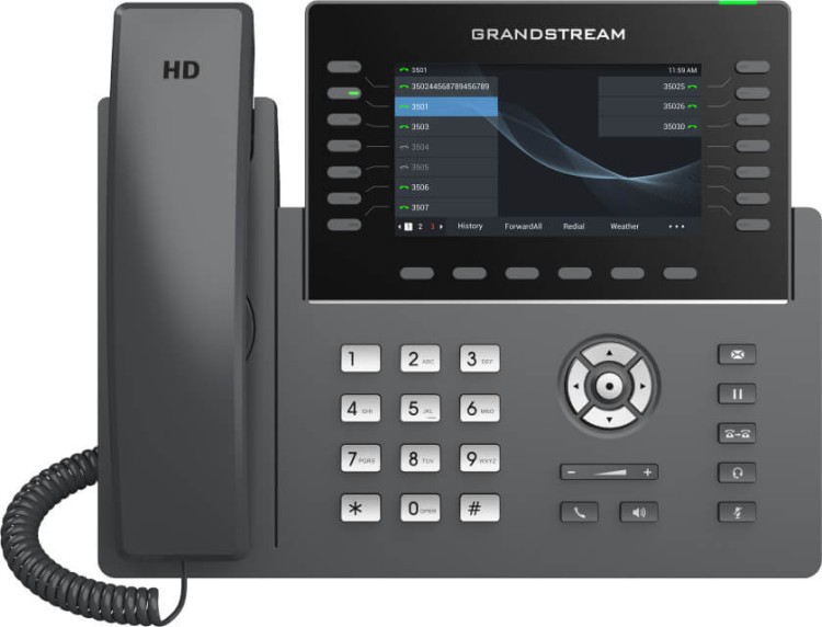 Grandstream GRP2650 – telefon IP – widok z przodu