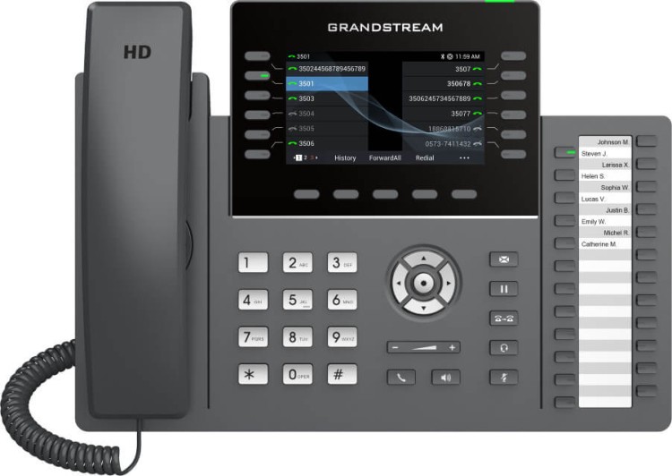 Grandstream GRP2636 – telefon IP – widok z przodu.jpg
