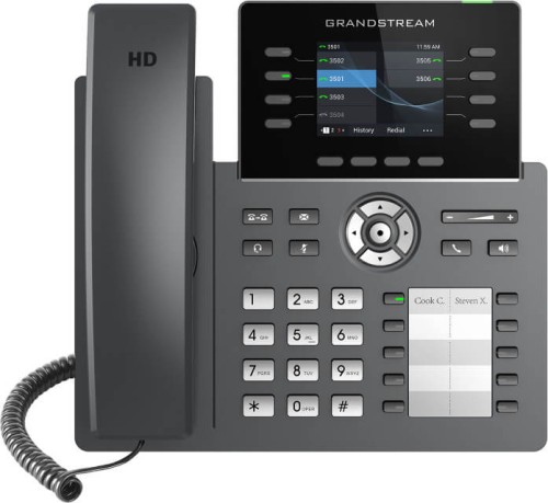 Grandstream GRP2634 – telefon IP – widok z przodu.jpg