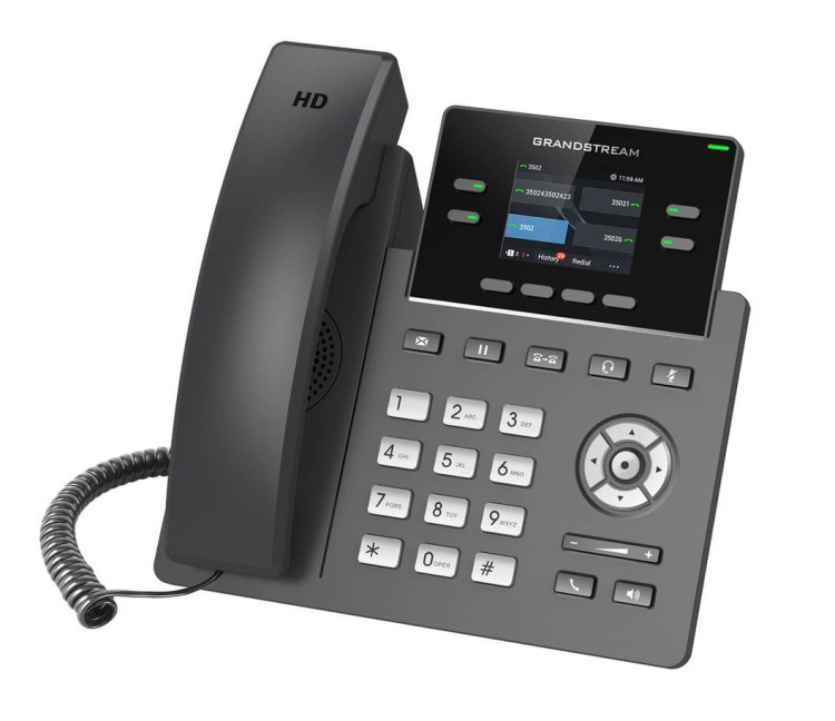 Grandstream GRP2612 – telefon IP – widok pod kątem.jpg