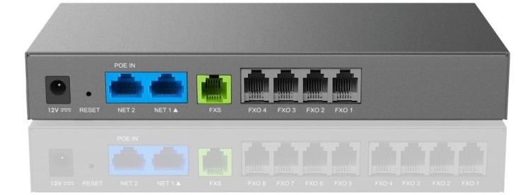 Grandstream HT841 – bramka VoIP – panel złączy.jpg