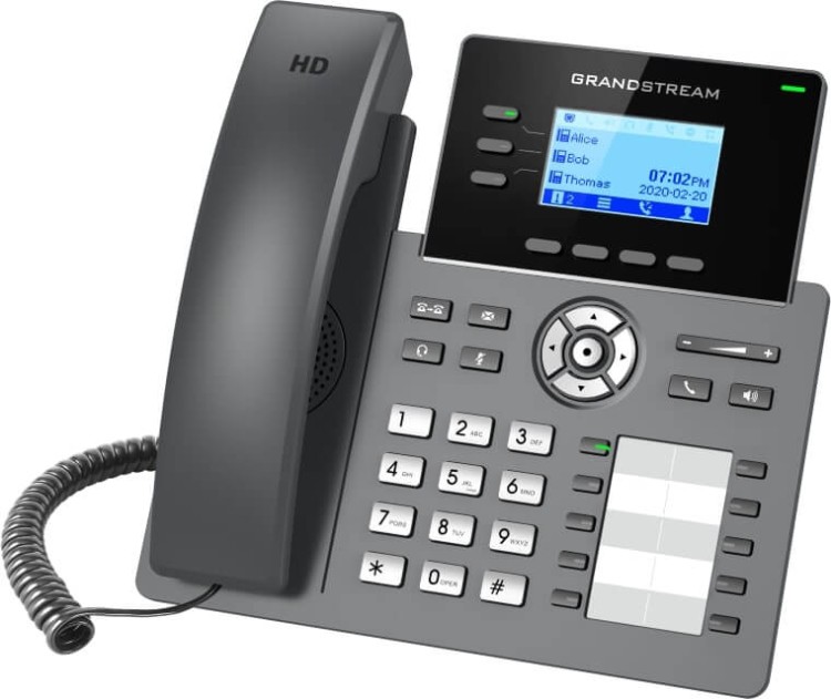 Grandstream GRP2604 – telefon IP – widok pod kątem.jpg