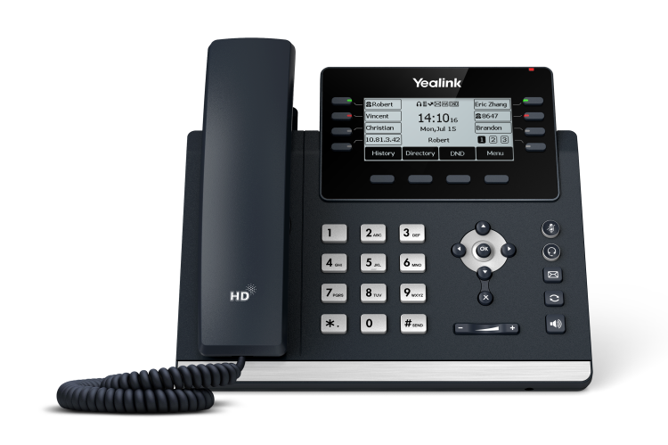 Yealink SIP-T43U – telefon IP – widok z przodu.png