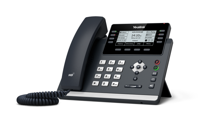 Yealink SIP-T43U – telefon IP – widok pod kątem.png