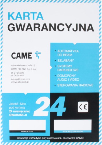 Zestaw CAME BXV 6 PLUS TOP do bram przesuwnych (8K01MS-042)-1804232