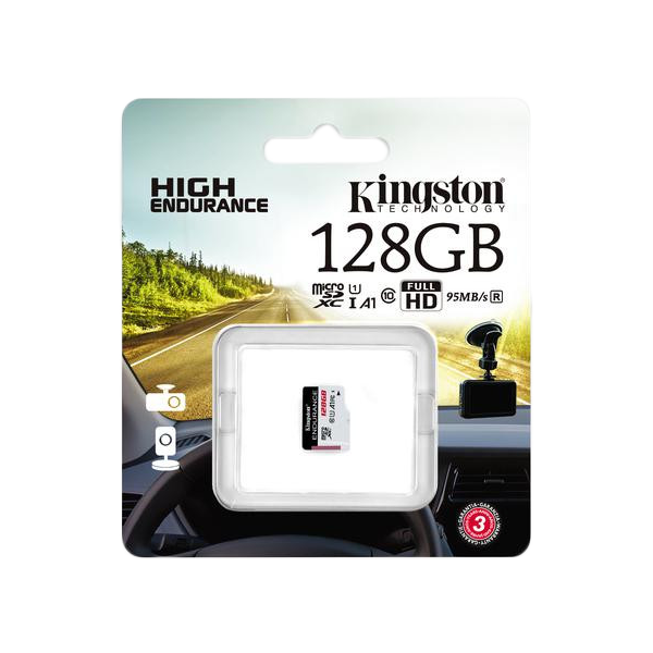 Karta pamięci microSD Kingston High-Endurance UHS-I 128GB 24/7 (rejestratory i monitoring)-1619988