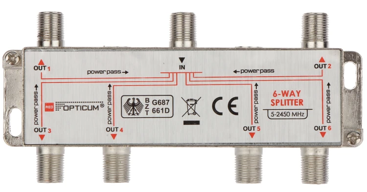 ROZGAŁĘŹNIK RI-6/1F-SAT-OPTI OPTICUM-1335032