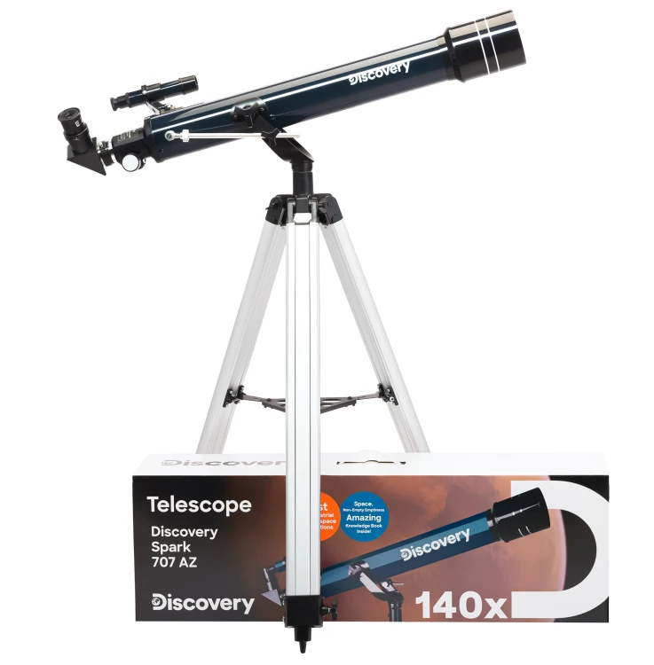 (PL) Teleskop Levenhuk Discovery Spark 707 AZ z książką-1542549