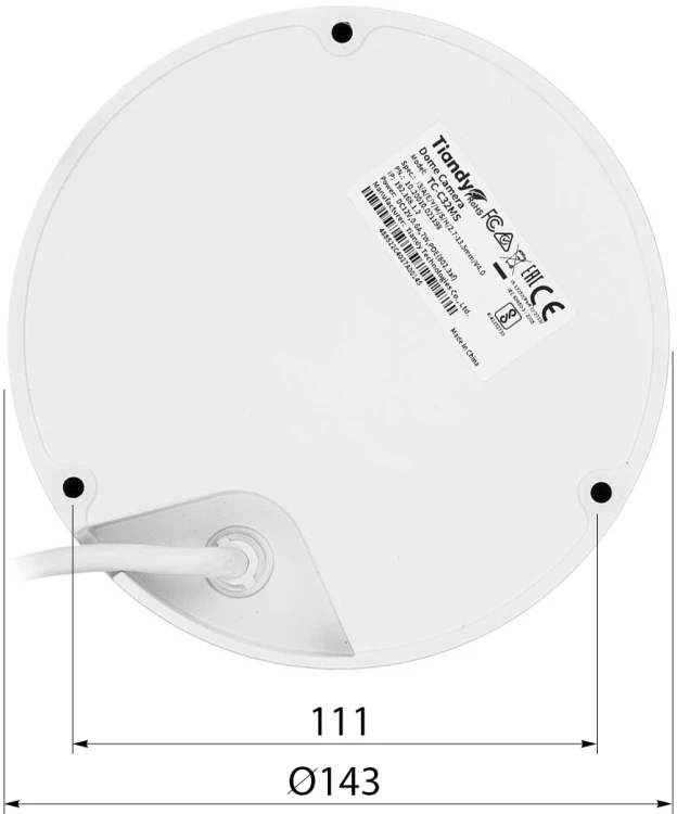 KAMERA WANDALOODPORNA IP TC-C32MS SPEC:I3/A/E/Y/M/S/H/2.7-13.5MM/V4.0 - 1080p 2.7... 13.5mm - MOTOZOOM TIANDY-1957134