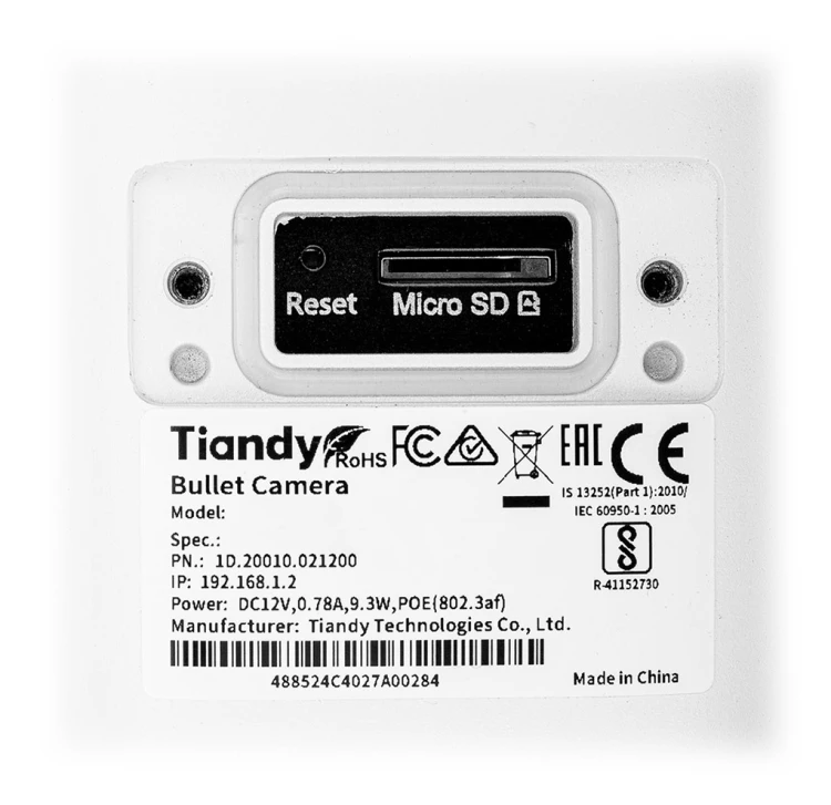 KAMERA IP TC-C38US SPEC:LK/I8/A/E/Y/M/S/H/2.7-13.5MM/V4.0 Lite Series - 8Mpx 2.7... 13.5mm TIANDY-1956893