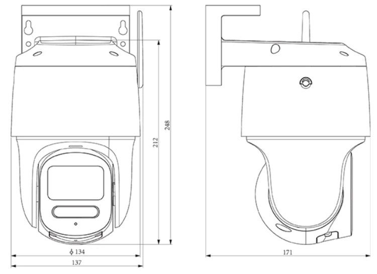 KAMERA IP SZYBKOOBROTOWA TC-H334S SPEC:I5W/C/WIFI/EU/4MM/V4.1 Wi-Fi, - 3Mpx 4mm TIANDY-1956732