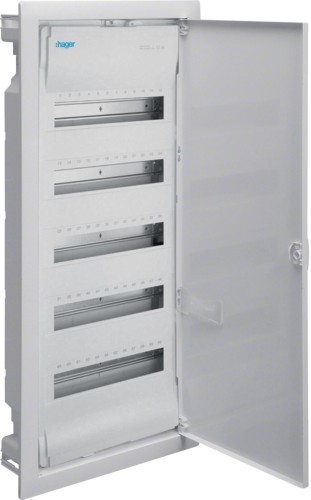 Rozdzielnica p/t z drzwiami metalowymi, 5 rzędów, 60 modułów, IP30, HAGER Volta VU60NC-1855793