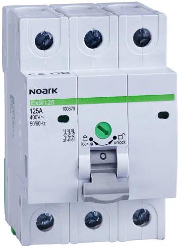 ROZŁĄCZNIK IZOLACYJNY, SZER. 3 MODUŁY, 3P, 100A, Ex9I125 3P 100A Noark 100878-1768196