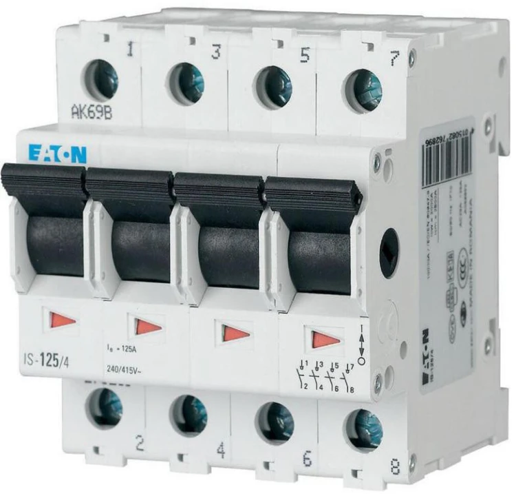 EATON ROZŁĄCZNIK IZOLACYJNY MODUŁOWY 63A 4Z 4P 4M 415V AC IS- 63/4-1948189