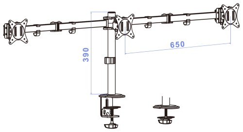 UCHWYT BIURKOWY MONITORÓW BRATECK-LDT66-C034 BRATECK-1688501
