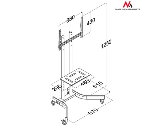 MOBILNY UCHWYT MONITORA MC-739 MACLEAN-1773156