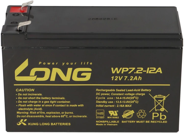 Akumulator AGM LONG 12V 7,2Ah VdS-1841059