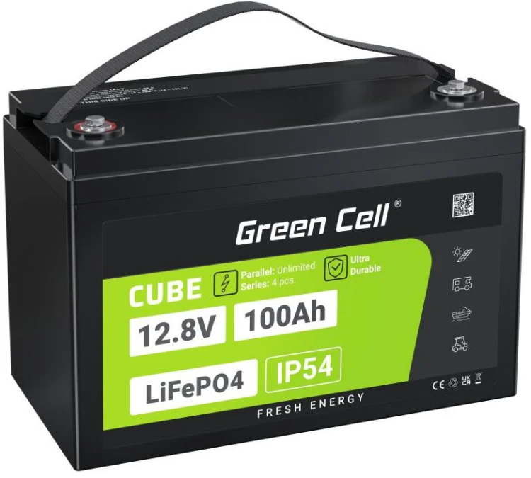 AKUMULATOR LITOWO-ŻELAZOWO-FOSFORANOWY LiFePO4 Green Cell Cube 12.8V 100Ah LFPGC12V100AH-1853357