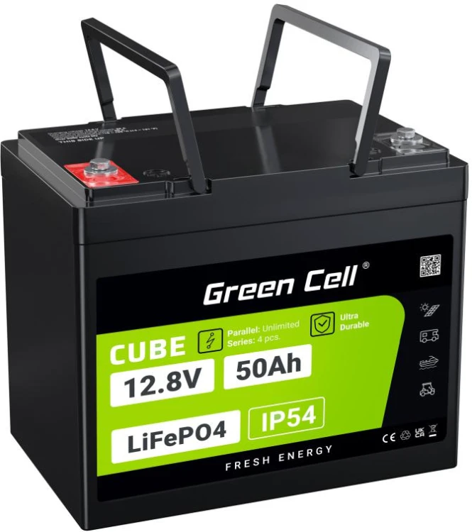 AKUMULATOR LITOWO-ŻELAZOWO-FOSFORANOWY LiFePO4 Green Cell Cube 12.8V 50Ah LFPGC12V50AH-1853375