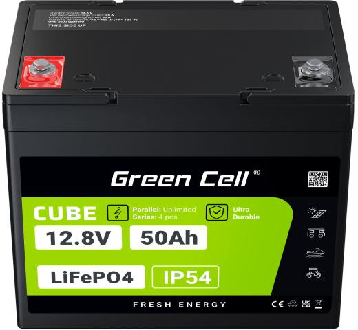 AKUMULATOR LITOWO-ŻELAZOWO-FOSFORANOWY LiFePO4 Green Cell Cube 12.8V 50Ah LFPGC12V50AH-1917563