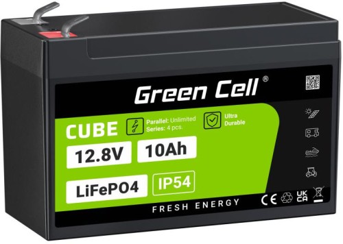 AKUMULATOR LITOWO-ŻELAZOWO-FOSFORANOWY LiFePO4 Green Cell Cube 12.8V 10Ah LFPGC12V10AH-1917850