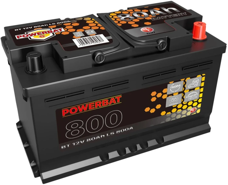 Akumulator AGM samochodowy START-STOP POWERBAT L4 12 V 80 Ah-1937398