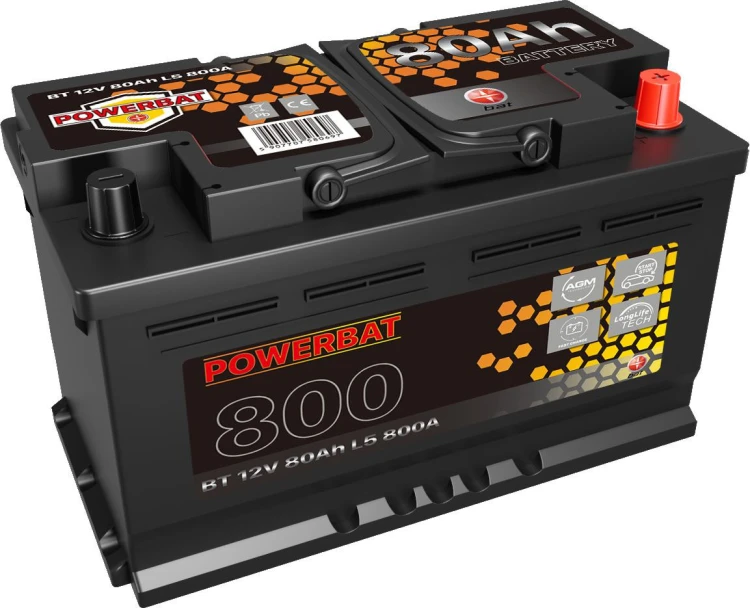 Akumulator AGM samochodowy START-STOP POWERBAT L4 12 V 80 Ah-1937399