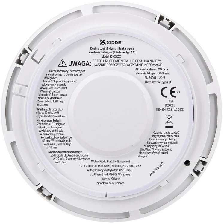 Czujnik czadu i dymu 2w1 Kidde K10SCO-1652459