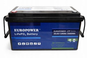 Akumulator LiFePO4 EUROPOWER serii LFP 25,6V 100Ah Bluetooth, mata grzewcza (Żywotność ~4000 cykli)-1968200