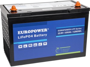 Akumulator LiFePO4 EUROPOWER serii LFP 12,8V 100Ah Bluetooth (Żywotność ~4000 cykli)-1899694