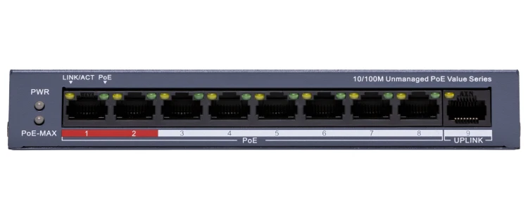 SWITCH POE DS-3E0109P-E/M(C) 8-PORTOWY + 1X UPLINK Hikvision-1954909