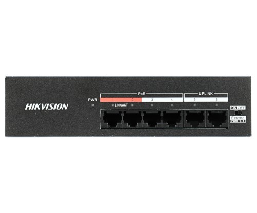 SWITCH POE DS-XS06-P 4-PORTOWY + 2X UPLINK Hikvision-1971658