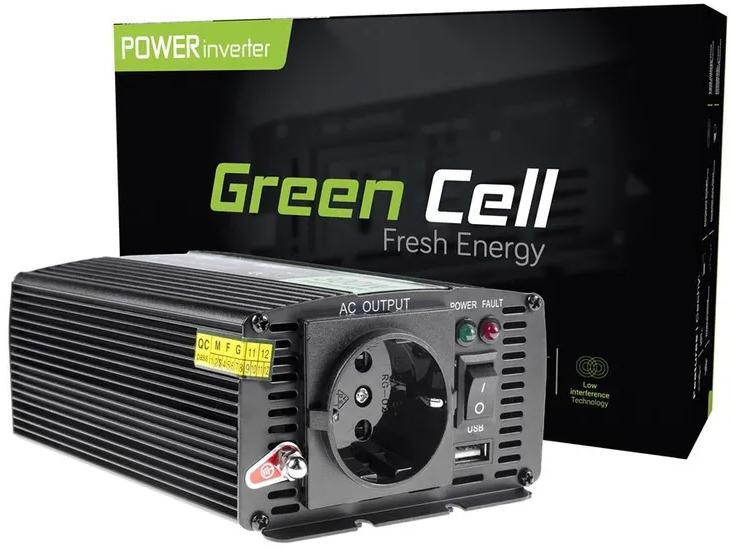 PRZETWORNICA NAPIĘCIA Green Cell 24V / 230V 300W/600W MODYFIKOWANA SINUSOIDA-1899551