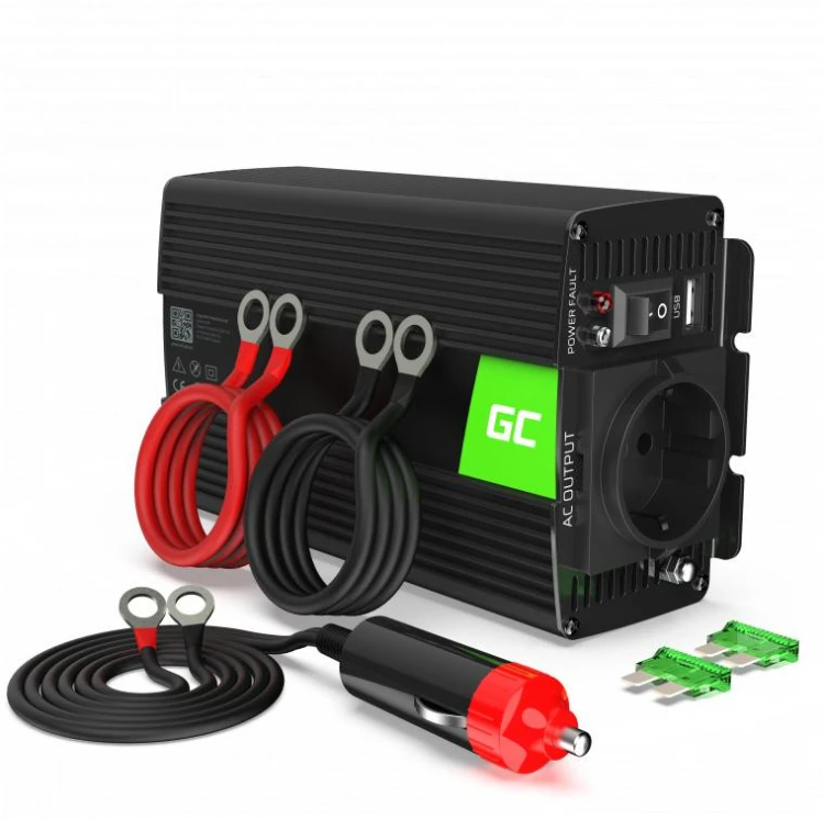 PRZETWORNICA NAPIĘCIA INWERTER Green Cell 12V / 230V 500W/1000W CZYSTA SINUSOIDA INV16-1899568
