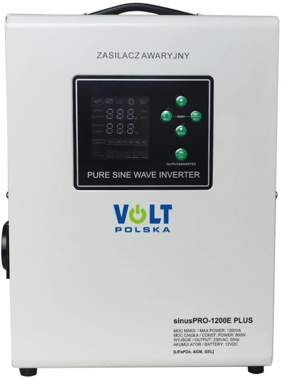Przetwornica VOLT POLSKA SINUSPRO 1200E PLUS 12V 800/1200W LiFePO4, MENU-1952665