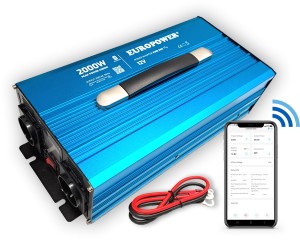 PRZETWORNICA NAPIĘCIA INWERTER EUROPOWER 12V DC / 230V AC 2000W / 4000W CZYSTY SINUS BLUETOOTH-1919536