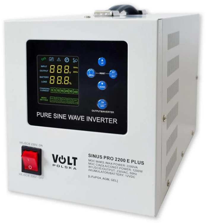 Przetwornica VOLT POLSKA SINUSPRO 2200E PLUS 12/230V (1200/2200W) [AGM, GEL, LiFePO4]-1948049