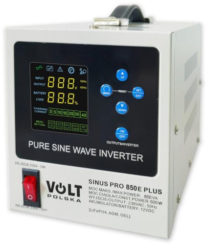 Przetwornica VOLT POLSKA SINUSPRO 850E PLUS 2/230V (500/850W) [AGM, GEL, LiFePO4]-1930782