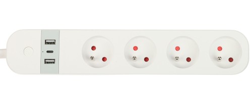 INTELIGENTNA LISTWA ZASILAJĄCA ATLO-WS95U-TUYA (4 GNIAZDA + 2 USB + 1 USB-C) Wi-Fi, Tuya Smart 1.5m-1973866