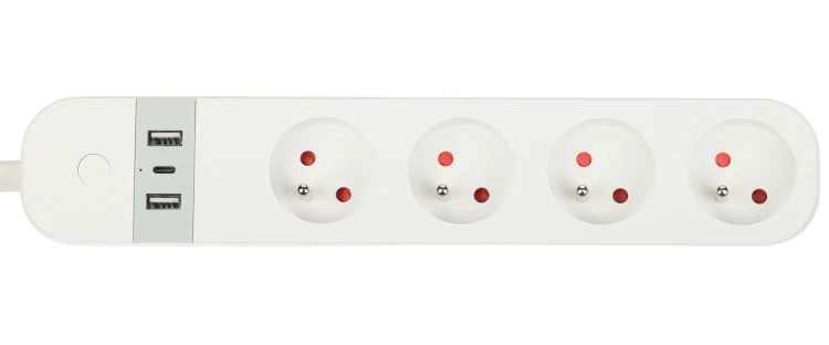 INTELIGENTNA LISTWA ZASILAJĄCA ATLO-WS95U-TUYA (4 GNIAZDA + 2 USB + 1 USB-C) Wi-Fi, Tuya Smart 1.5m-1973866