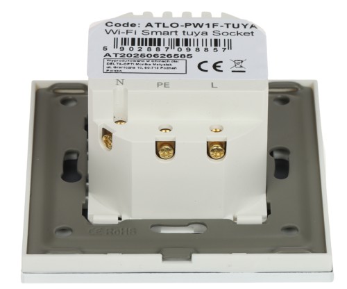 INTELIGENTNE GNIAZDO ELEKTRYCZNE ATLO-PW1F-TUYA Wi-Fi, Tuya Smart ATLO-1869484