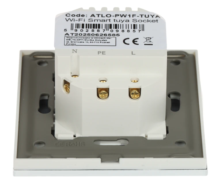 INTELIGENTNE GNIAZDO ELEKTRYCZNE ATLO-PW1F-TUYA Wi-Fi, Tuya Smart ATLO-1869484