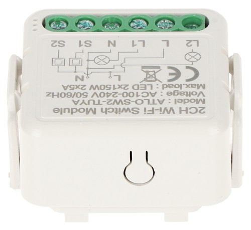 PODWÓJNY INTELIGENTNY STEROWNIK OŚWIETLENIA LED ATLO-SW2-TUYA Wi-Fi, Tuya Smart-1568786