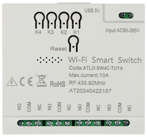 INTELIGENTNY PRZEŁĄCZNIK ATLO-SW4C-TUYA Wi-Fi, Tuya Smart-1769170