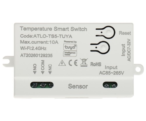 INTELIGENTNY PRZEŁĄCZNIK Z POMIAREM TEMPERATURY ATLO-TS5-TUYA Wi-Fi, Tuya Smart ATLO-1974166